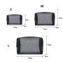 Gelory Women Travel Black Mesh Cosmetic Bag Zipper Make Up Makeup Case Organizer Storage Pouch Toiletry Beauty Wash Kit Bags