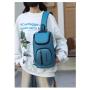 ZR772 Hot Selling Chest Bag Men New USB Shoulder Bag Sports Travel Crossbody Bag Leisure Solid Color Oxford Cloth Satchel
