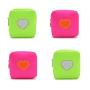 Stock Hot Pink Fashion Embroidery Patches Women Travel Toiletry Makeup Cosmetic Jewelry Cosmetic Bags & Cases Nylon Bags