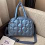 Wholesale Padded jacket shoulder bag filled with cotton large capacity handbag fold fashion women's crossbody bag