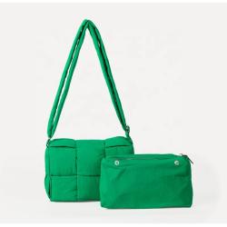 2024 New Product Korean Women's Cross-Body Bag  Shoulder Bag Plain Nylon Fashion Woven Messenger Bag for girls