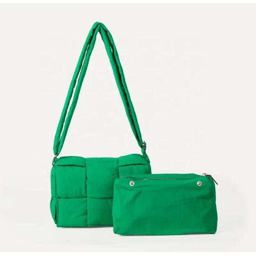 2024 New Product Korean Women's Cross-Body Bag  Shoulder Bag Plain Nylon Fashion Woven Messenger Bag for girls