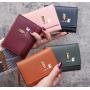 HR559 Women Mini Wallets PU Leather Cute Rabbit Radish Decoration Girls'Coin Purses Vintage Small Coin Pouch Credit Card Holders