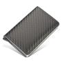 ZR296 Vintage Carbon Fiber Automatic Elastic Card Aluminum Alloy RFID Card Box Anti-theft Brush Card Clip Shield