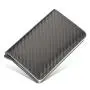 ZR296 Vintage Carbon Fiber Automatic Elastic Card Aluminum Alloy RFID Card Box Anti-theft Brush Card Clip Shield