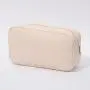 Wholesale Candy Color Travel Cosmetic Pink Custom Logo Toiletry Chenille Patch Women Nylon Makeup Pouches