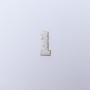 Keymay RTS Stock DIY Personalized 6.2cm Height Gold Glitter White Black Self Adhesive Sticky Embroidery Chenille Number Patches