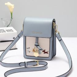 New Design Crossbody Travel Wallet Hot Sales Popular Vintage Fashion Phone Bags for Women Customizable Pu Leather Purse