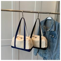 Autumn 2023 Leather Crossbody Bags for Women Canvas Large Capacity Student Leisure Shoulder Bag Handbag Manufacturer Customize