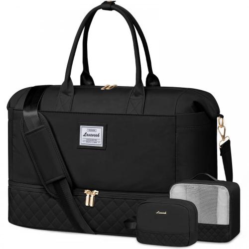 LOVEVOOK Carry on Overnight Bag large luxury travel duffel weekender Bags with Shoe Compartment women luggage travel storage bag