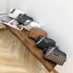 High Quality Vintage Print Pu Leather Crossbody Shoulder Bag for Women Fashionable Square Bag for Ladies bolsas para mujer