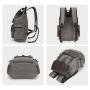 ZWY214 New Canvas Men Drawstring Flap School Bag Daily Vintage Laptop Shoulder Bag Outdoor Travel Student Business Backpack