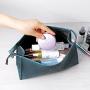 2024 Custom Multicolor Two Sizes Lingge Geometric Waterproof PU Cosmetic Bag Women Cosmetics Storage Bag Wholesale