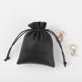 Custom Logo Luxury Matt Leather Drawstring Pouch Small Leather Gift Packing Bag