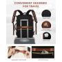 LOVEVOOK Carryon Flight Approved Travel Backpack with 17inch Laptop Compartment Large Weekender Backpack with 3 Packing Cubes