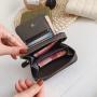 New wallet women Korean style simple mini plaid wallet high quality school students short coin purse card bag multi card space