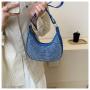 ZR542 Women's Saddle Bag PU Contrasting Color Stitching Fashion Working Portable One Shoulder Female Girl Tote Bag Shopping