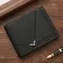 Men's Simple Fashion Multi-Card Litchi Cross Stitching Wallet New Young Open Closure Type Waterproof