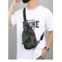 ZR557 Hot Selling Chest Bag Men New USB Shoulder Bag Sports Travel Crossbody Bag Leisure Solid Color Oxford Cloth Satchel