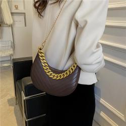 HR289 Handheld Fashion Dumpling Shape Bag New Vintage Fashion Chain Simple Crossbody Bag Single Shoulder Underarm Messenger Bag