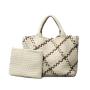 2024 OEM Luxury Designer Vegan Neoprene Tote Bag for Women Handmade Leather Lined Large Handbag with Lace Pattern Custom Logo