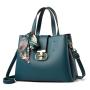 Silk Scarves Shoulder Crossbody Pure Color Fashion Lady Bag Large Capacity Pu Women Shoulder Bag