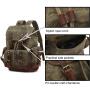 High quality wholesale large Oil Wax Canvas Leather Retro Backpack Large Waterproof school work travel Backpack Daypack for men