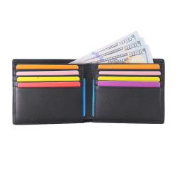 Cheap Fashion Style Original Bi-fold Short PU Mens Leather Card Holder Wallet