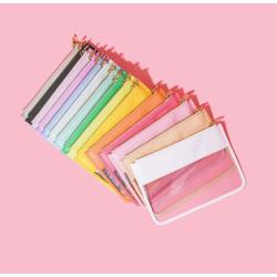 Christmas gifts Clear Pvc Makeup Pouch Transparent Material Makeup Bag Cosmetic Fashion Style Clear Flat Pouch