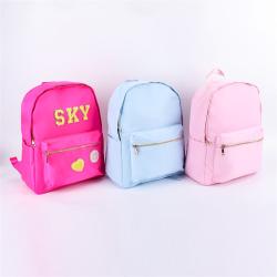 Keymay Popular Back to School Personalized Varsity Chenille Letter Patches Kids Rucksack Wholesale Book Bags Backpack School Bag