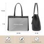 LOVEVOOK Women's PU Leather Tote Bag Large Capacity Laptop Tote Office Shoulder Handbag Vintage Briefcase Hand Bag for Women