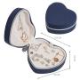 Wholesale Custom Portable Jewelry Box Pu Leather Cute Heart Travel Jewellery Organizerc Case Small Storage Jewelry Box 2024