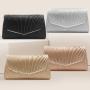 Hot Selling Classic Women's Sequin Pleated Envelope Bride Handbag Women's Wedding Evening Dress Bag Clutch Bags For Ladies