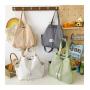 High quality nylon women's bag 2024 summer new pure color drawstring bag shoulder bag for women large capacity tote handbag