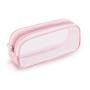 Gelory Creative Transparent Mesh Pencil Case Portable Lightweight Mesh Zipper Desk Storage Pouch Pencil Bags