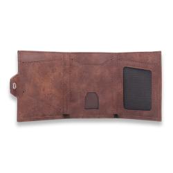 Superb Slim Trifold Wallet RFID Protection Vegan Leather Mini Wallet Thin Card Case With Coin Compartment