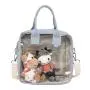 2021 Stylish hot selling ita shoulder tote bag custom transparent PVC clear ita bag