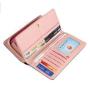 Factory Price Cute Design PU Leather Women's Long Zipper Clutch Wallet