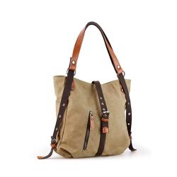 2024 Customized Canvas PU Leather Shoulder Bag For Women Ladies Luxury Backpack