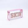 Hot Selling Fashion Cute  Plastic Small Jelly Travel Bag Zipper Waterproof Transparent Baby Pink Clear PVC Cosmetic Bag