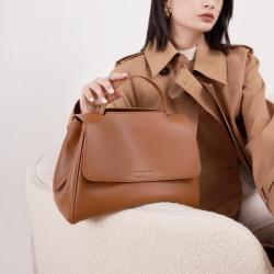 Customize big handbag genuine leather shoulder bags for women's handbags ladies luxury shoulder leather bag with high quality