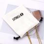 High Quality Polyester Cotton Key Jewelry Storage Packing Bag Reusable Drawstring Custom Logo Printing Gift Canvas Pouch