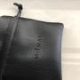 Trendy Soft Black Faux Drawstring Pouch For Earring