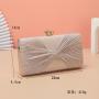Latest Ladies Top Handle Wrinkled Pleated Bridal Clutch Purse Evening party Bags Dress Dinner Bag sac tendance 2024