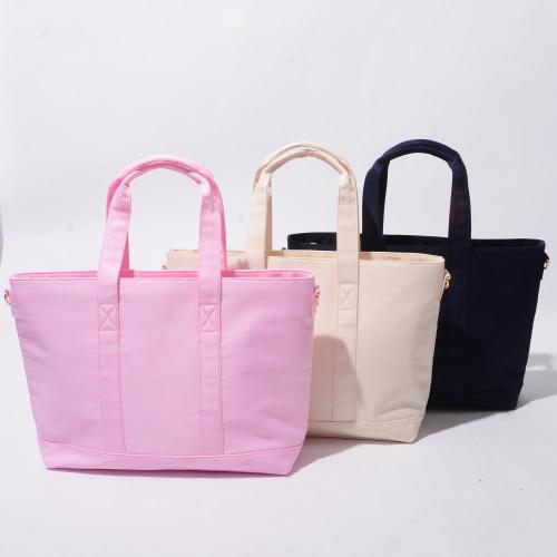 Wholesale large capacity ladies luxury beach pink waterproof women nylon handbag tote bag with zipper