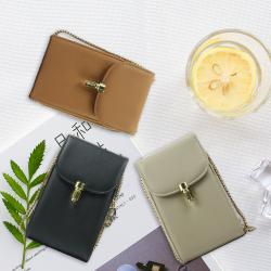 Fashion single shoulder crossbody cell phone purse pu leather women mobile cell phone bag