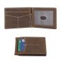 Customize Genuine Crazy Horse Credit Holder Wallet Genuine Leather Holder Card Wallets For Men With Money Clip