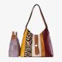 Susen Chrisbella Zebra stripes pu leather shoulder bags Color matching shoulder tote bag custom women's tote hobo bags