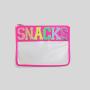 Hot Sale Transparent PVC Toiletry Wash Bag Snack Letter Patch Clear Beauty Makeup Organizer Travel Cosmetic Pouch