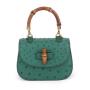 Sac A Main De Lux Borsa Donna New Arrivals Genuine Ostrich Skin Leather Crossbody Bags Bamboo Handle Women Designer Handbags